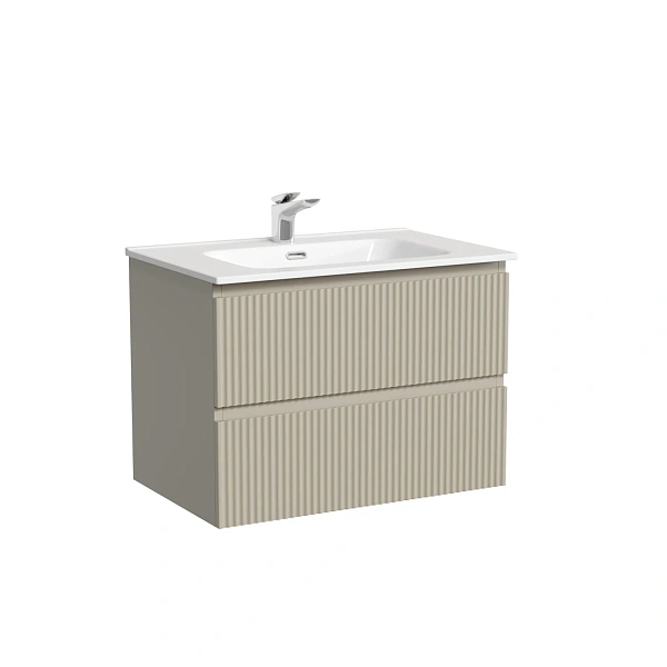 Тумба подвесная SANCOS Snob R 690х445х500, c двумя ящиками оснащенными доводчиками, Beige Soft , арт