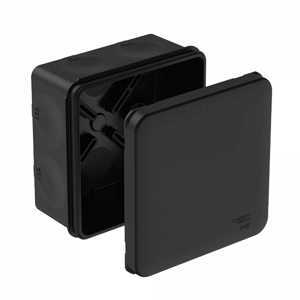 MultiBox Коробка распределительная с мембранными вводами IP66 85х85х42 Черная (со стикером) под