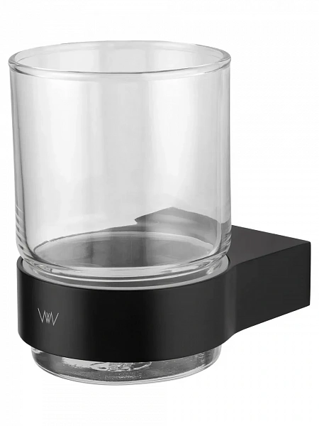 Стакан для зубных щеток с держателем WONZON & WOGHAND CARBON, Черный (WW-7721), шт