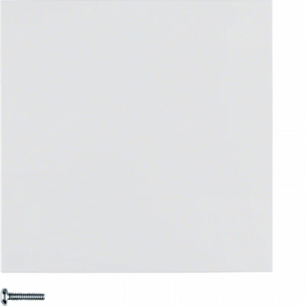 Button, 1-gang polar white, glossy