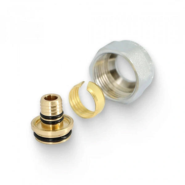 Соединитель обжим-В 16.2(2.6) х 3/4" EK, для трубы STRONG, хром Uni-Fitt