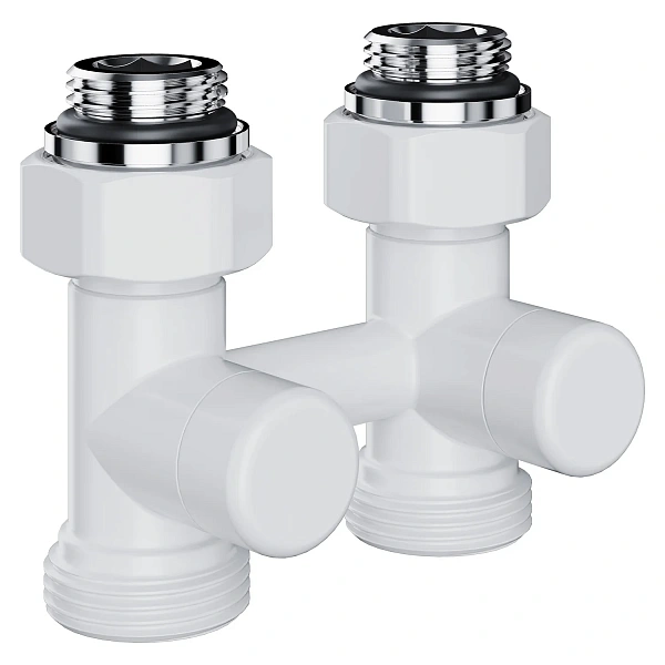 Узел нижнего подключения Royal Thermo Design прямой 1/2"х3/4" EK (белый)