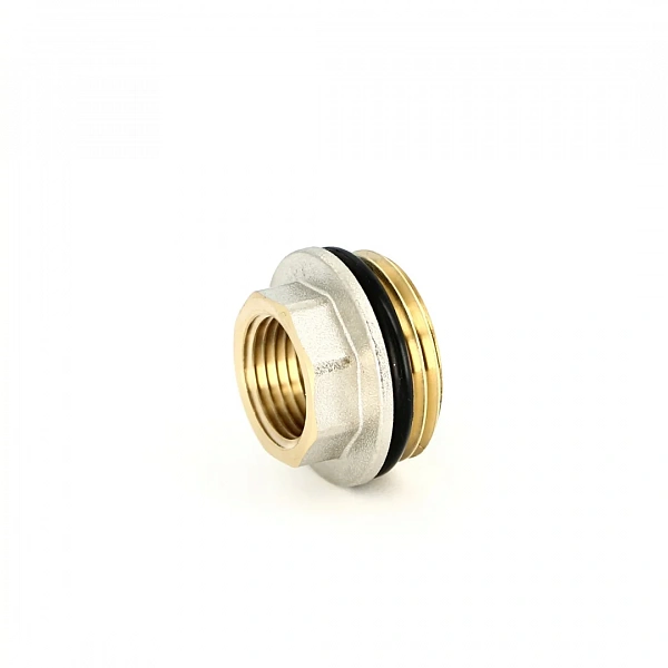 Переходник НВ 1" х 1/2" с прокладкой O-RING, никелированный Uni-Fitt