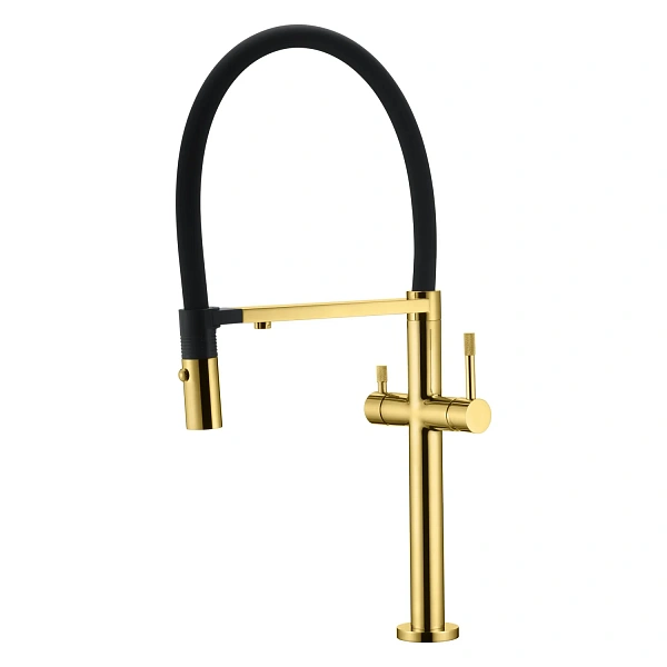 Boheme Смеситель для кухни UNO GOLD  c краном для питьевой воды