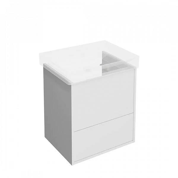 Kerama Marazzi PRO.55.2/WHT.M Тумба PRO подвесная 2 ящика 55, белая матовая