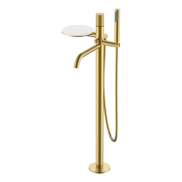 Boheme Смеситель STICK напольный Matt Gold c ручкой TOUCH GOLD