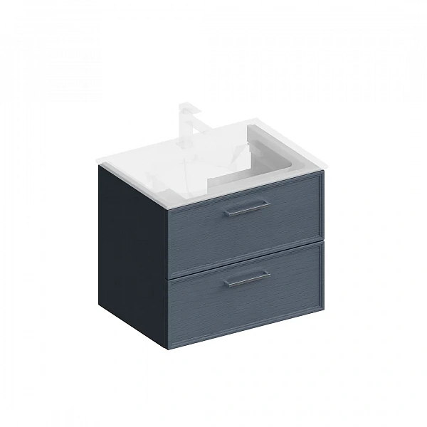 Kerama Marazzi PIA.CL.65/BLU.M Тумба PIANO Classic подвесная 65 см, 2 ящика, ясень синий матовый