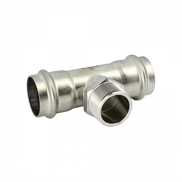Тройник пресс-Н 42 х 1 1/4" х 42, нержавеющая сталь Uni-Fitt