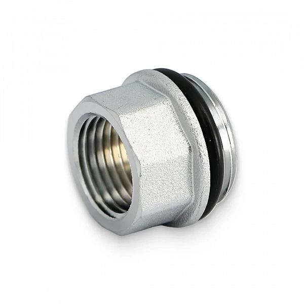 Переходник НВ 3/4" х 1/2" с прокладкой O-RING, хромированный Uni-Fitt