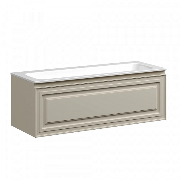 Тумба подвесная SANCOS Very 1195х445х406, c одним  ящиком оснащенным доводчиками, Beige Soft , арт.V