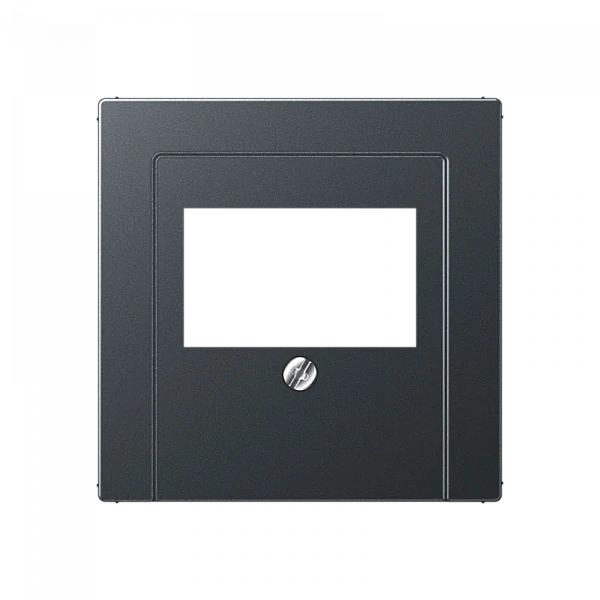 Крышка для ТАЕ и USB розеток, фиксация винтом; термопласт; матовый антрацит; A500