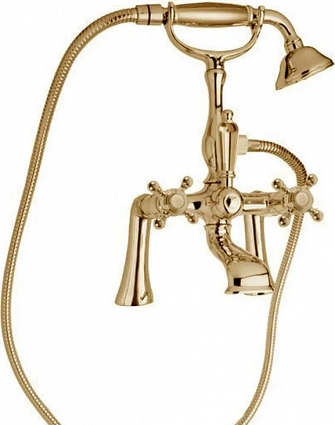 GOLF-PBV-02-M Смеситель на борт ванны с ручным душем, цвет бронза