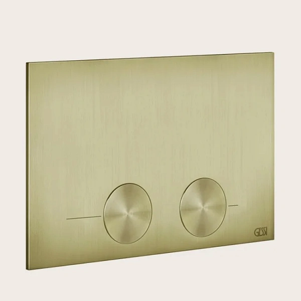 GESSI Клавиша смыва для унитаза, двойная, для систем инсталляций TECE, цвет Brushed Brass PVD