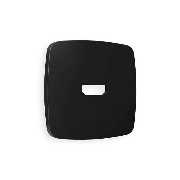 Лицевая панель OMEGA (Черный матовый) для HDMI розетки QUANT OP8140