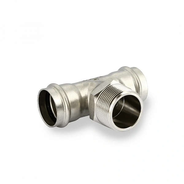 Тройник пресс-Н 35 х 1 1/4" х 35, нержавеющая сталь Uni-Fitt