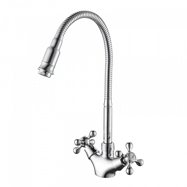 Смеситель для кухни D-lin D153810-Q с гибким изливом, хром
