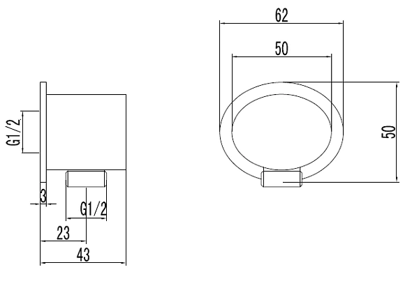 Подключение  для душевого шланга Lemark LM8026С встраиваемое
