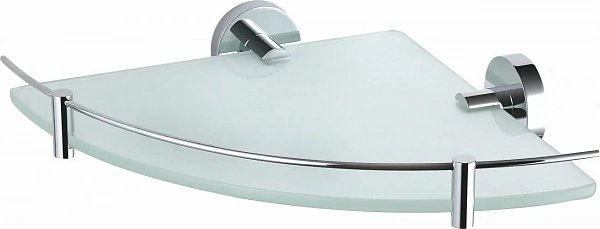 Стеклянная полка для ванной угловая WONZON & WOGHAND EASY, Хром (WW-8117), шт