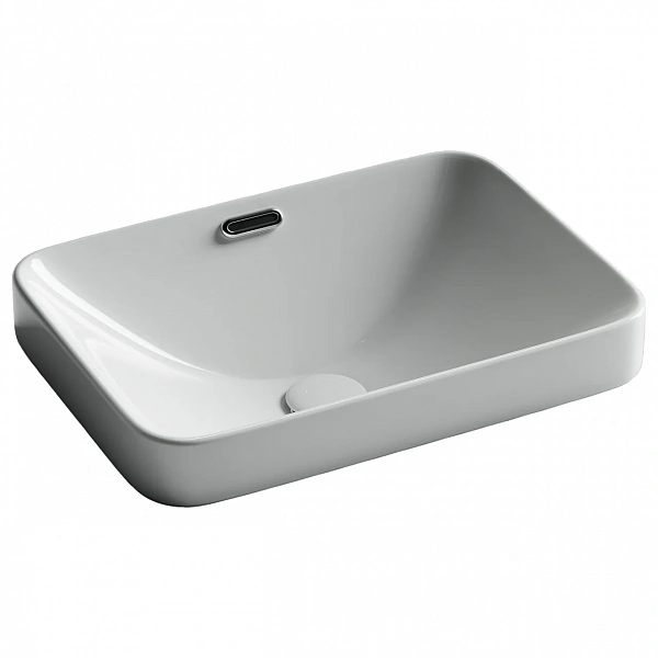 Раковина встраиваемая сверху CERAMICANOVA Element  с отверстием слива - перелива  прямоугольной форм