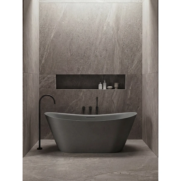 Ванна из искусственного камня AltroBagno Fiorina 090219 Cement Grey н