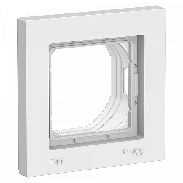 ATLASDESIGN AQUA 1-постовая РАМКА IP44, БЕЛЫЙ