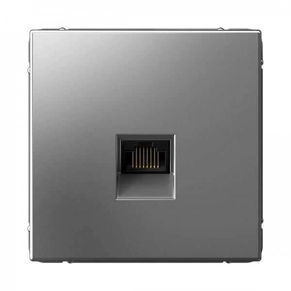ARTGALLERY РОЗЕТКА компьютерная RJ45, кат. 5е, механизм, СТАЛЬ