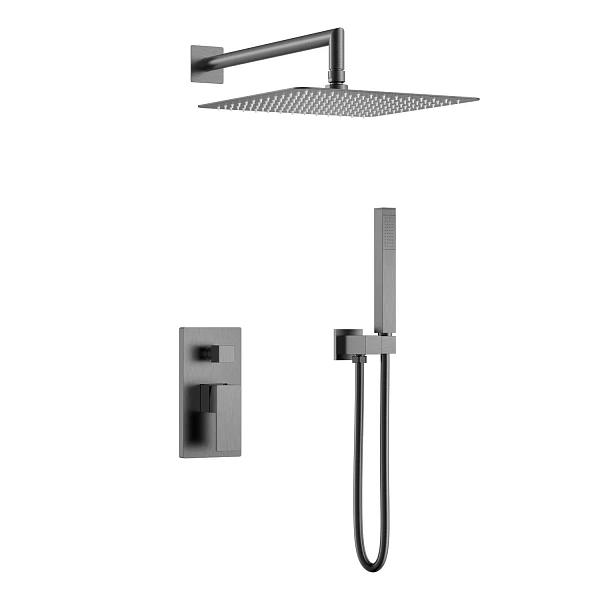 Boheme Смеситель встроенный для душа QUBIC Gun Metal