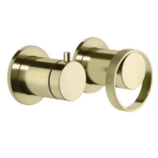 Gessi Anello Смеситель для душа, встраиваемый, с перекл.на 2 потока, внешняя часть,  цвет:Brass PVD